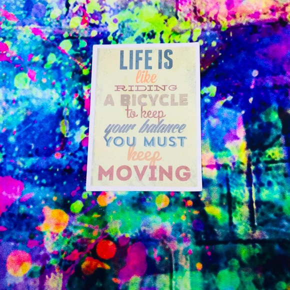 Keep Moving Motivational Mini Poster Stickers Decor - Picture 1 of 3